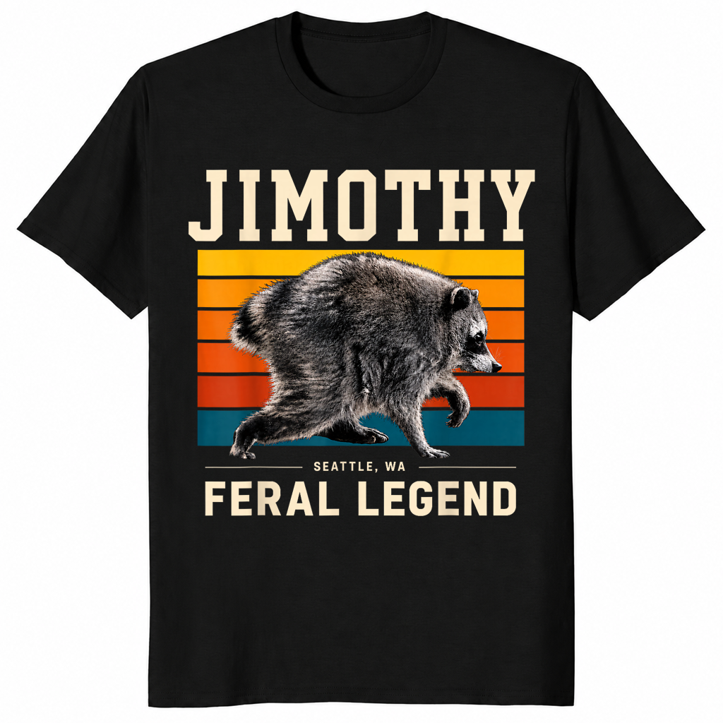 Jimothy Seattle Feral Legend Raccoon Cryptid 2026 Funny Meme Shirt | Cuccico