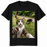 Jimothy raccoon selfie shirt in black