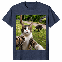 Jimothy raccoon selfie shirt in heather navy