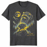 Jimothy raccoon shirt in dark heather grey unisex cotton tee