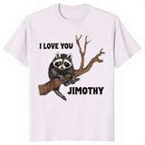 Jimothy raccoon shirt in ice grey