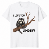 Jimothy raccoon shirt in white