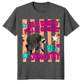 Jimothy viral raccoon shirt dark heather