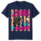 Jimothy viral raccoon shirt in navy
