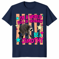 Jimothy viral raccoon shirt in navy