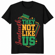 Juneteenth they not like us shirt in black