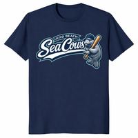 Juno Beach Sea Cows baseball manatee shirt in navy for ocean lover gift