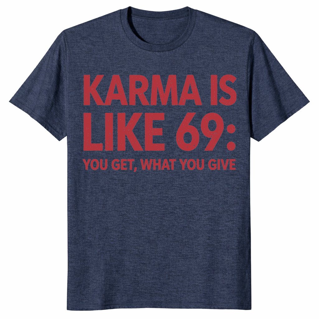 Karma Is Like 69 You Get What You Give | Funny Sarcastic Tee | Cuccico