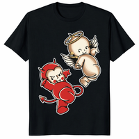 Kewpie Baby Devil Angel Cherubs shirt with cute angel and devil baby graphic