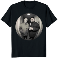 Kim and Putin T-shirt in black by Cuccico