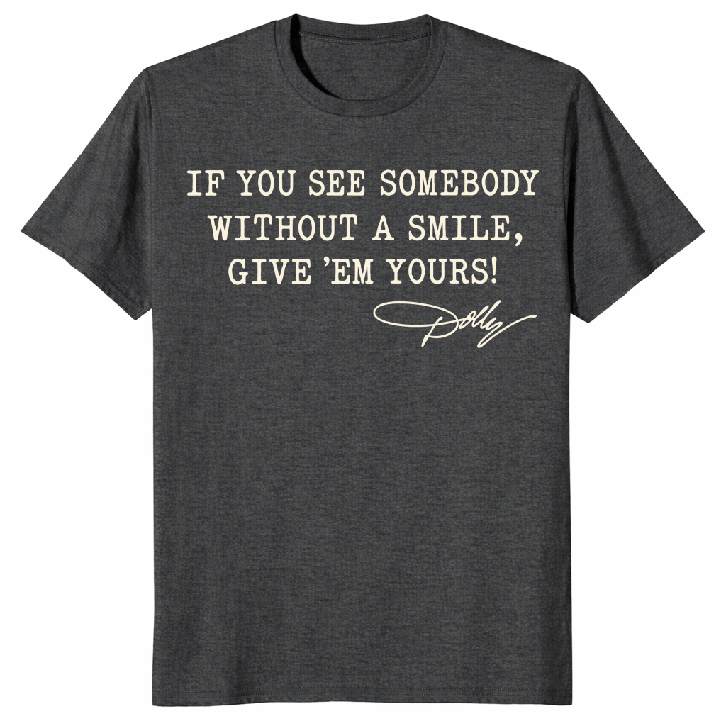 Kindness Smile Shirt in dark heather grey