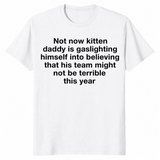 Kitten daddy shirt in white