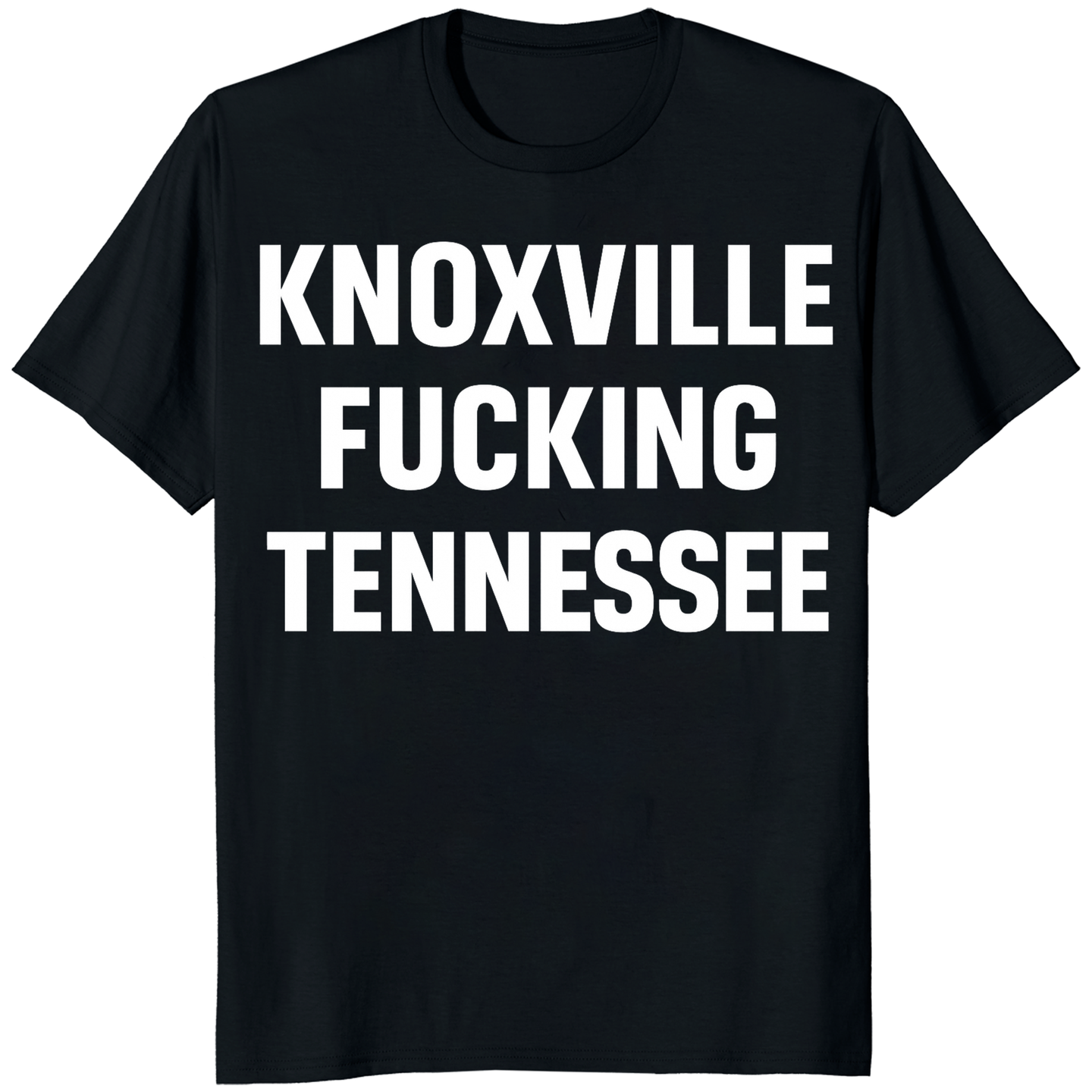 Knoxville Tennessee T-Shirt in Black with retro skyline design by Cuccico
