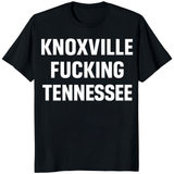 Knoxville Tennessee T-Shirt in Black with retro skyline design by Cuccico