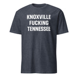 Knoxville Tennessee T-Shirt in Heather Navy with retro skyline design by Cuccico