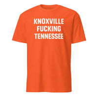 Knoxville Tennessee T-Shirt in Orange with retro skyline design by Cuccico