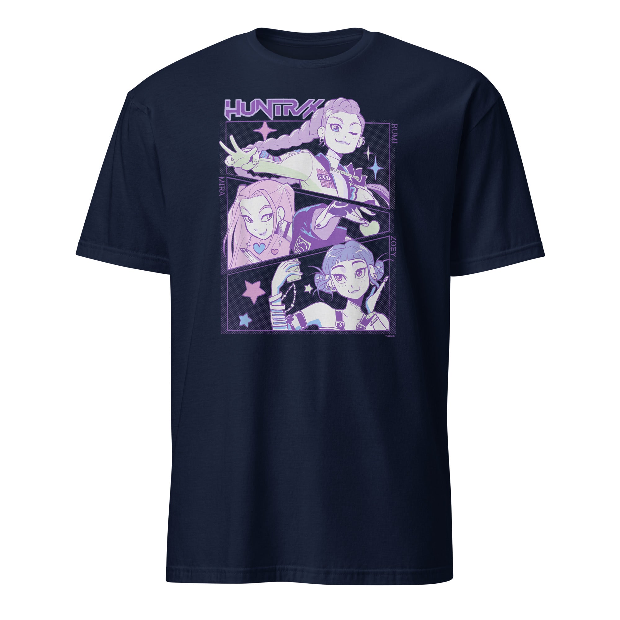 KPop Demon Hunters HUNTR/X World Tour Shirt in navy blue