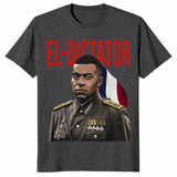 Kylian Mbappe El Dictator T Shirt dark heather grey football parody shirt