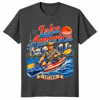 Lake America Kayak shirt dark heather grey