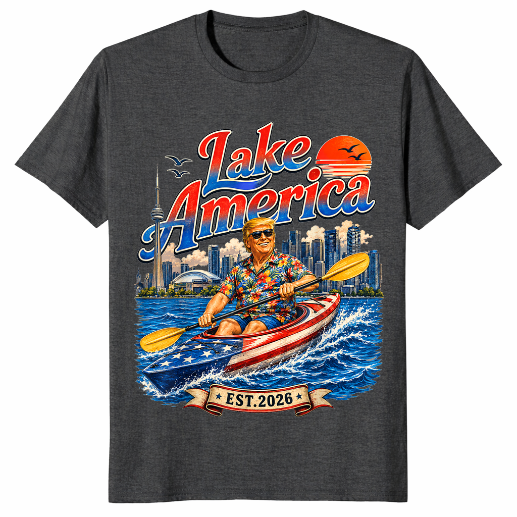 Lake America Kayak shirt dark heather grey