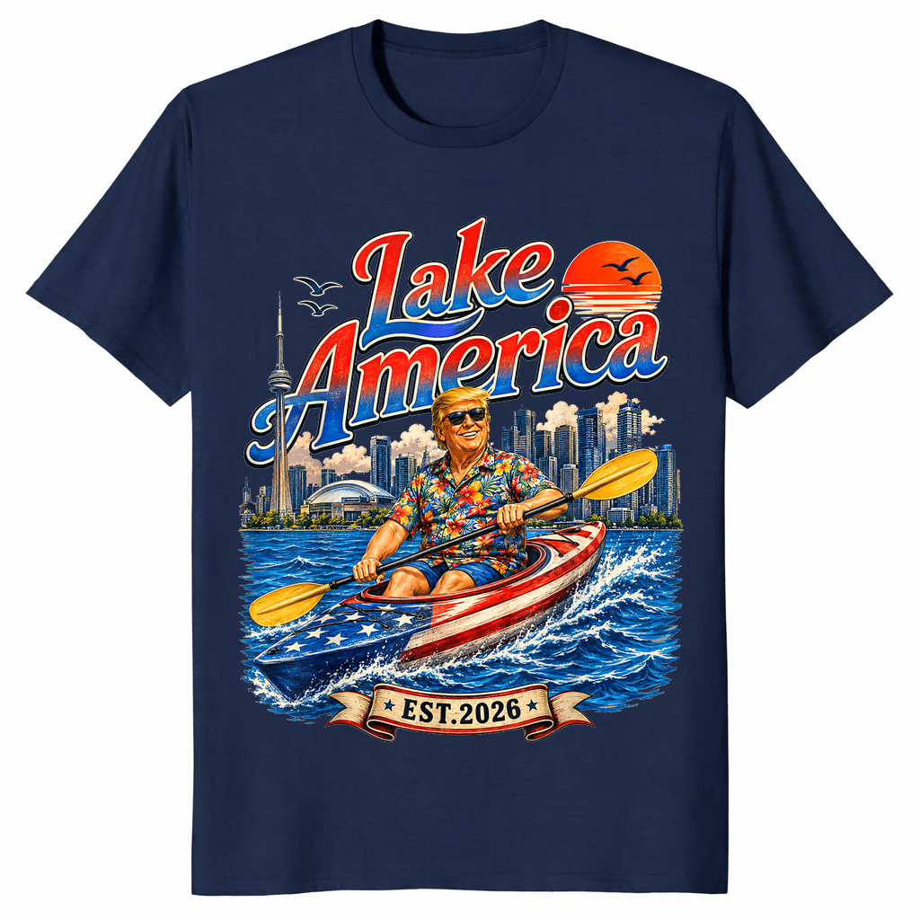 Lake America Kayak shirt in navy