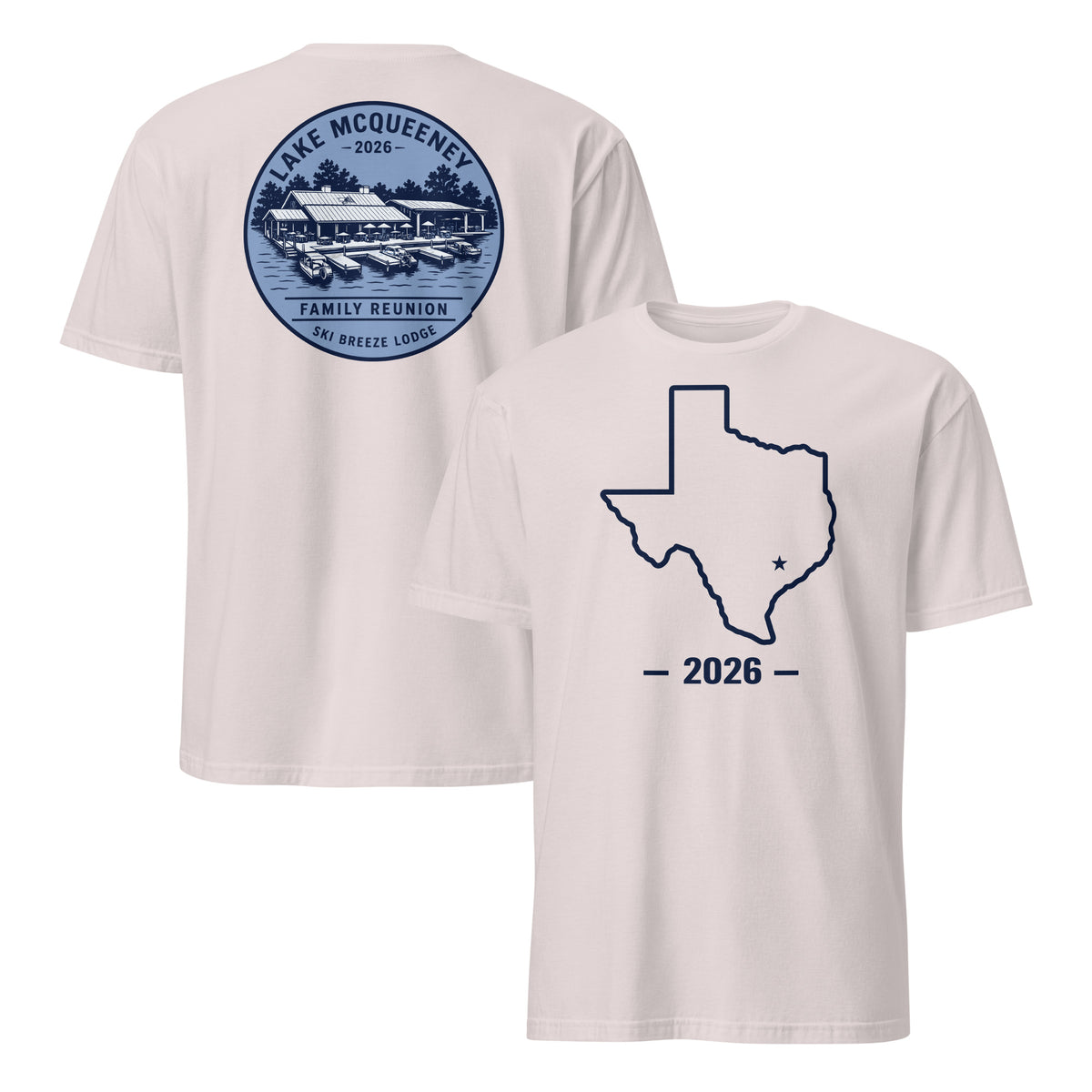 Lake McQueen 2026 Family Reunion Shirt Ice Grey – Vintage Family Reunion Tee