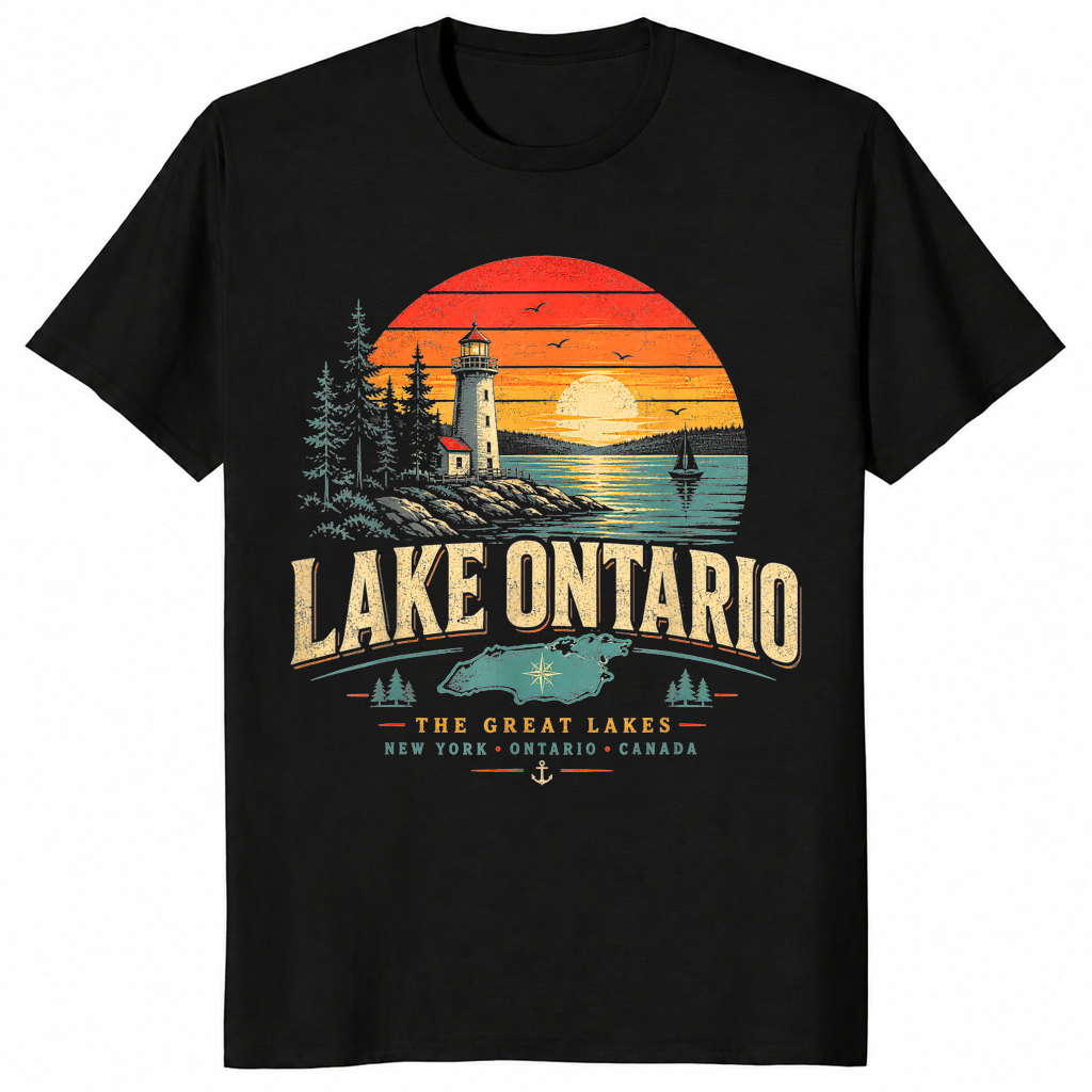 Lake Ontario Est 1615 shirt in black