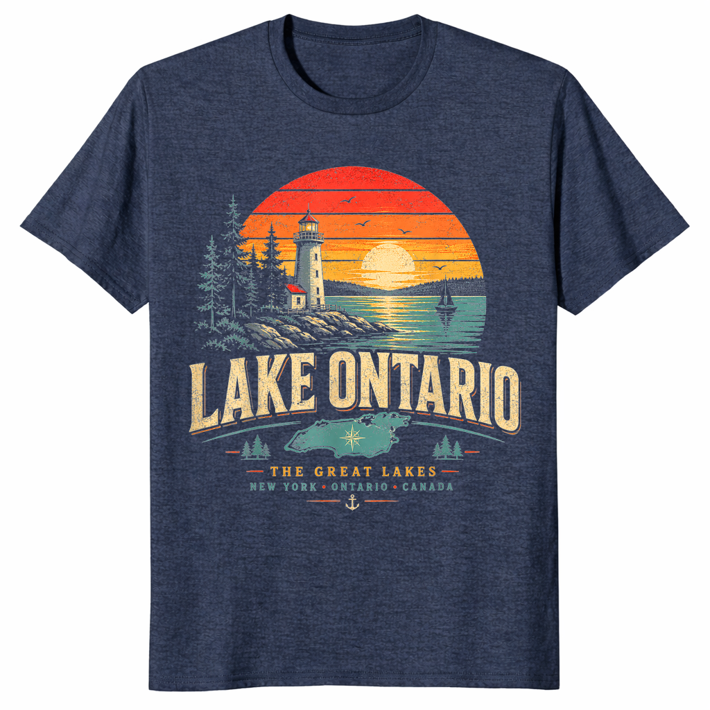 Lake Ontario Est 1615 shirt in heather navy