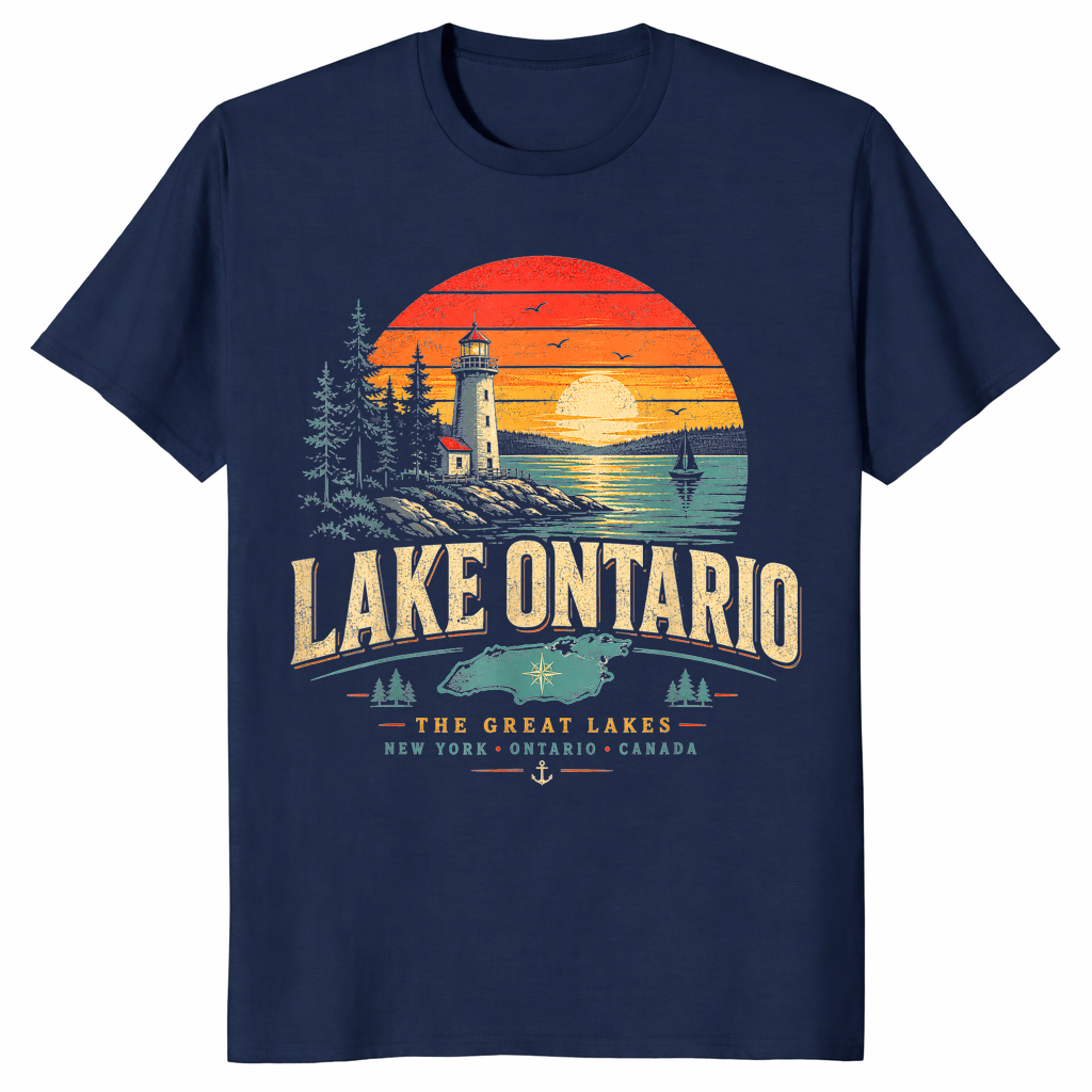 Lake Ontario Est 1615 shirt in navy