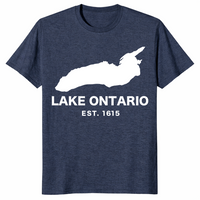 Lake Ontario Est. 1615 shirt in heather navy