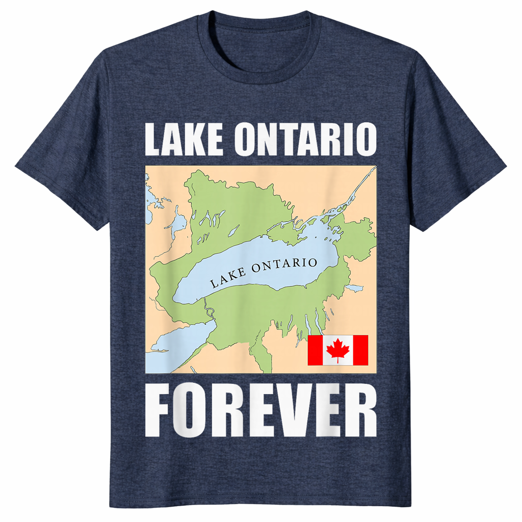 Lake Ontario Forever shirt in heather navy