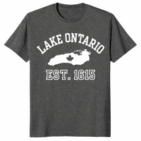 Lake Ontario souvenir shirt in dark heather