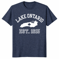 Lake Ontario souvenir shirt in heather navy