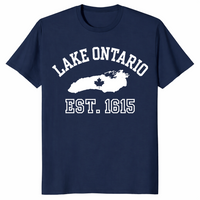 Lake Ontario souvenir shirt in navy