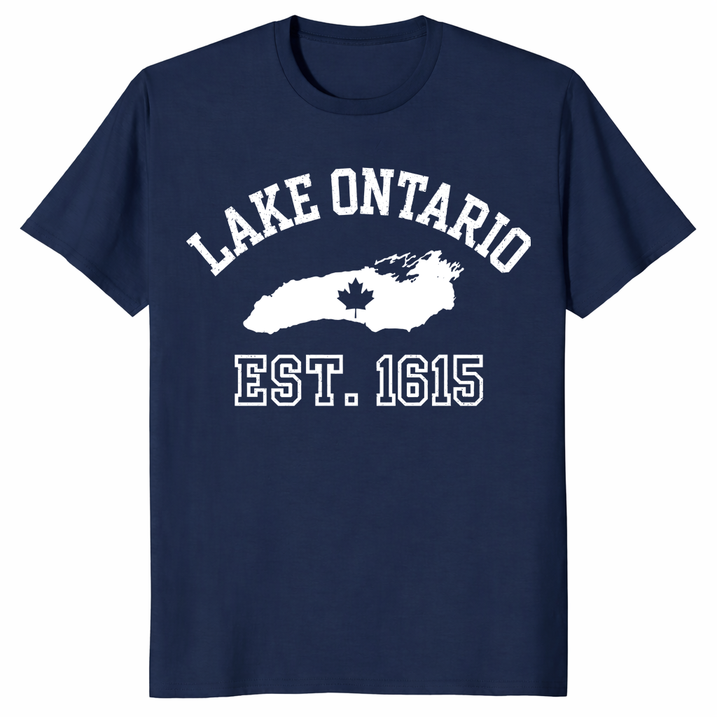 Lake Ontario souvenir shirt in navy