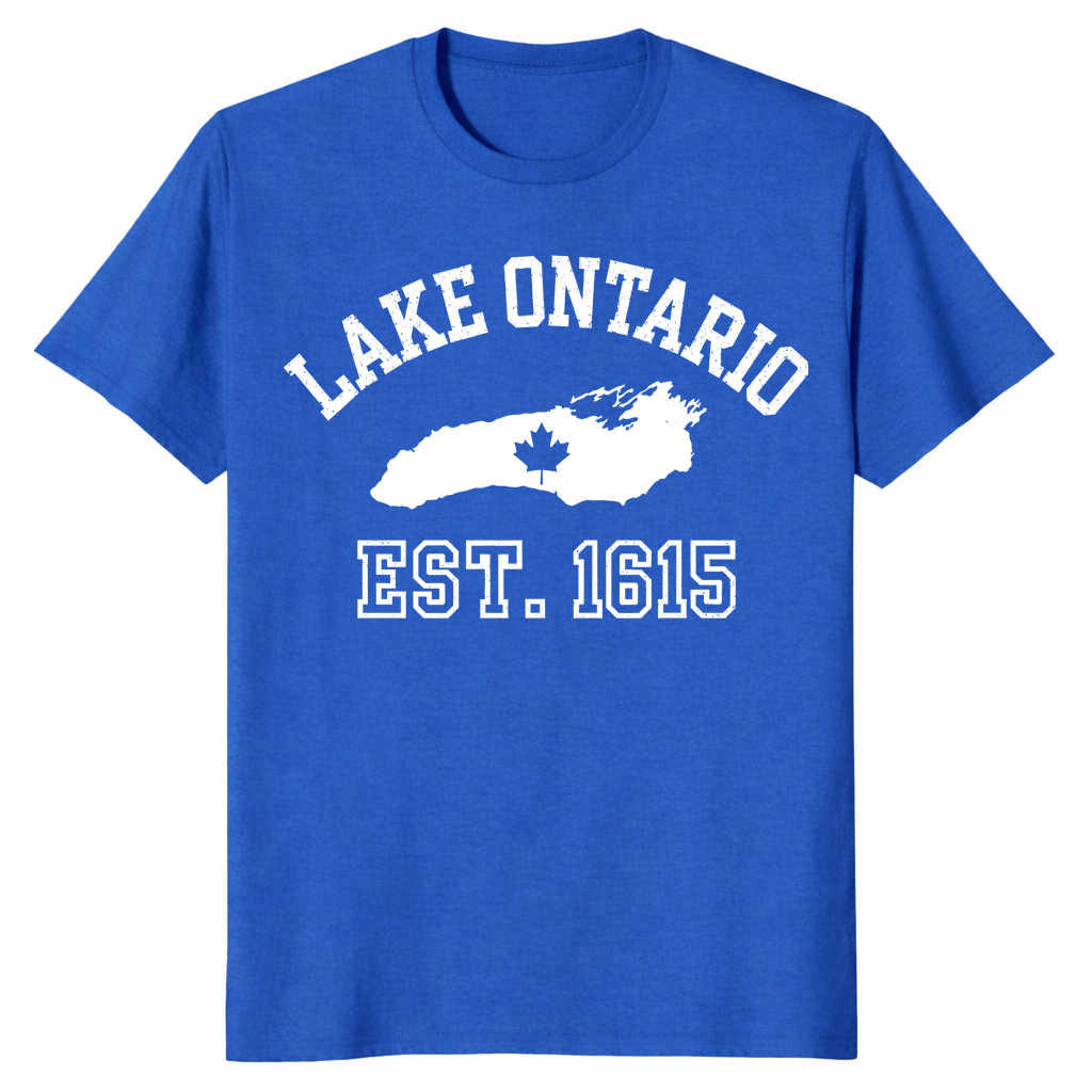 Lake Ontario souvenir shirt in royal blue