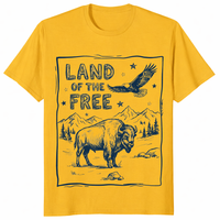 Land of the Free 250 Retro USA 250th Anniversary Shirt in Daisy