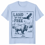 Land of the Free 250 Retro America Shirt in Light Blue