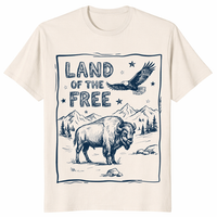 Land of the Free 250 Vintage America Tee in Natural