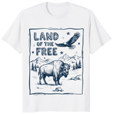 Land of the Free 250 4th of July Shirt in White