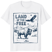 Land of the Free 250 4th of July Shirt in White