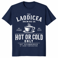 Laodicea Brewing Co shirt in navy unisex cotton tee