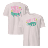 Later After While Alligator T Shirt retro alligator shirt in ice grey