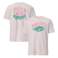 Later After While Alligator T Shirt retro alligator shirt in ice grey