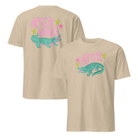 Later After While Alligator T Shirt funny retro gator graphic tee in sand