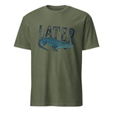 Later Gator T‑Shirt with alligator design in military green by Cuccico