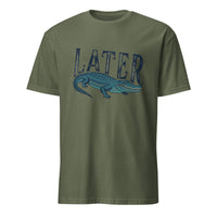 Later Gator T‑Shirt with alligator design in military green by Cuccico
