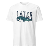 Later Gator T‑Shirt with alligator motif in white by Cuccico