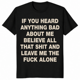 Leave Me Alone shirt in black