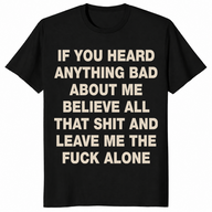 Leave Me Alone shirt in black